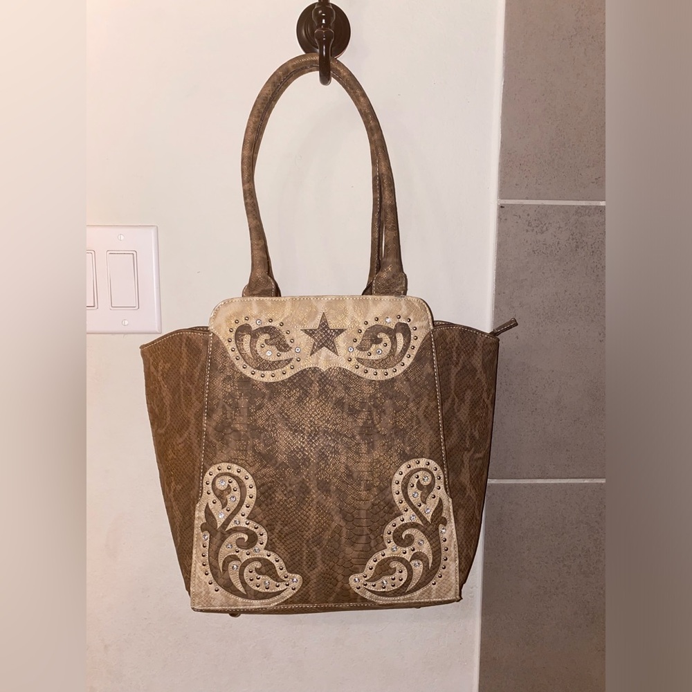 Blazin Roxx Snake Skin Star Shoulder Bag